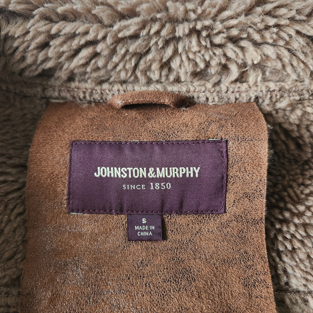 Johnston & Murphy Tan Faux Shearling Jacket - Picture 4 of 14